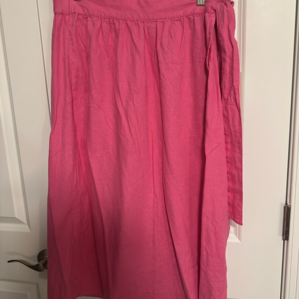 a new day Hot Pink Midi Skirt with Side Tie